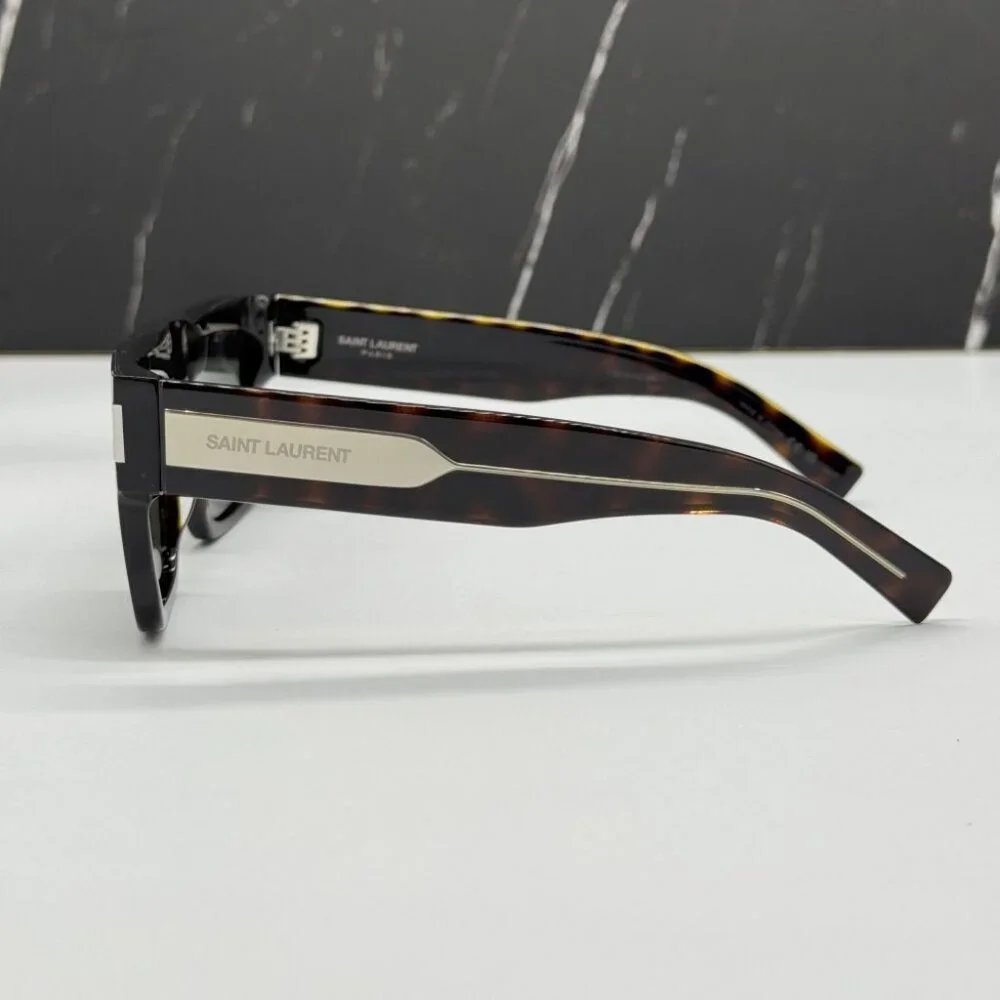 NEW SAINT LAURENT SL628 003 SUNGLASSES MEN HAVANA SQUARE EYEWEAR SL 628 003